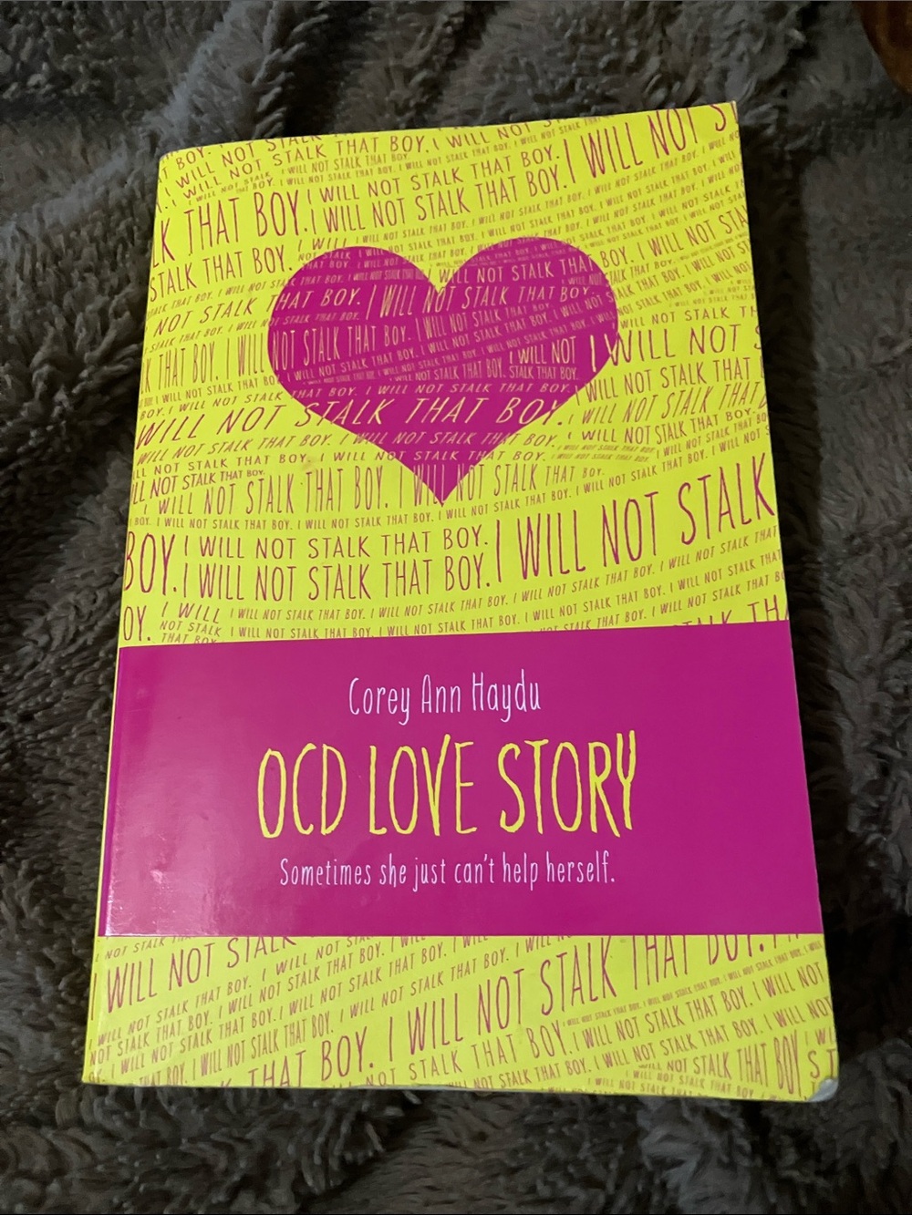 OCD Love Story Paperback Book - Bright Yellow & Magenta Cover